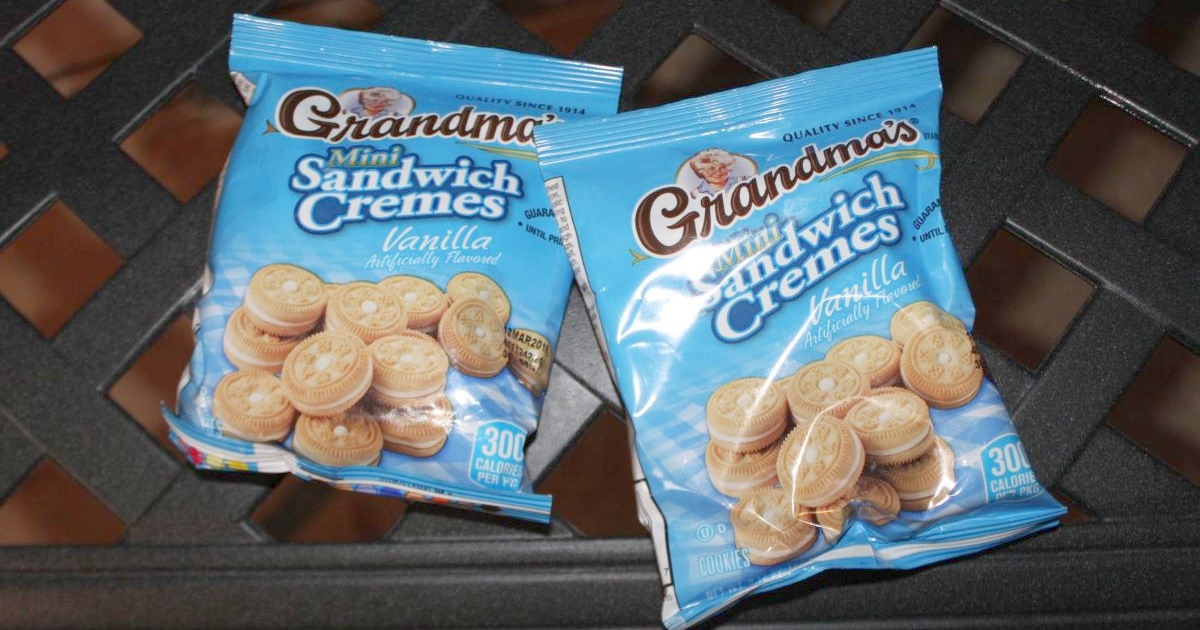 Grandma's® Brand Vanilla Flavored Mini Sandwich Creme Cookies, 6 Count