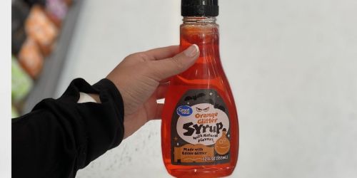 Make Your Halloween Breakfast Sparkle With This Orange Glitter Syrup at Walmart