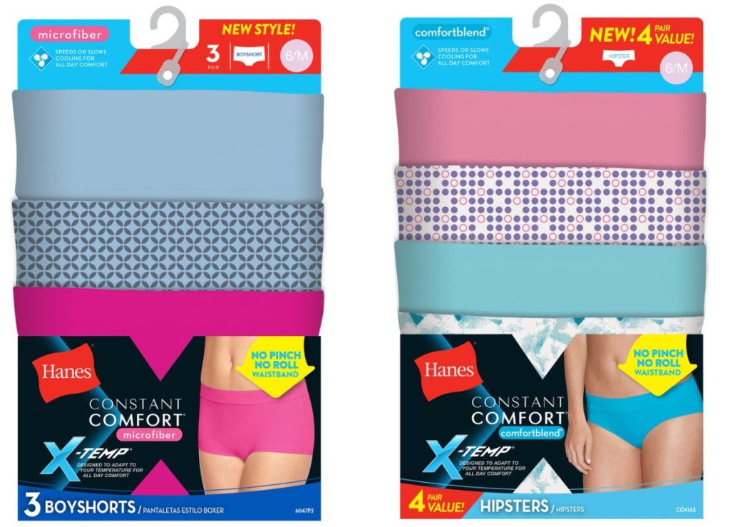 2 packs of Hanes women's underwear