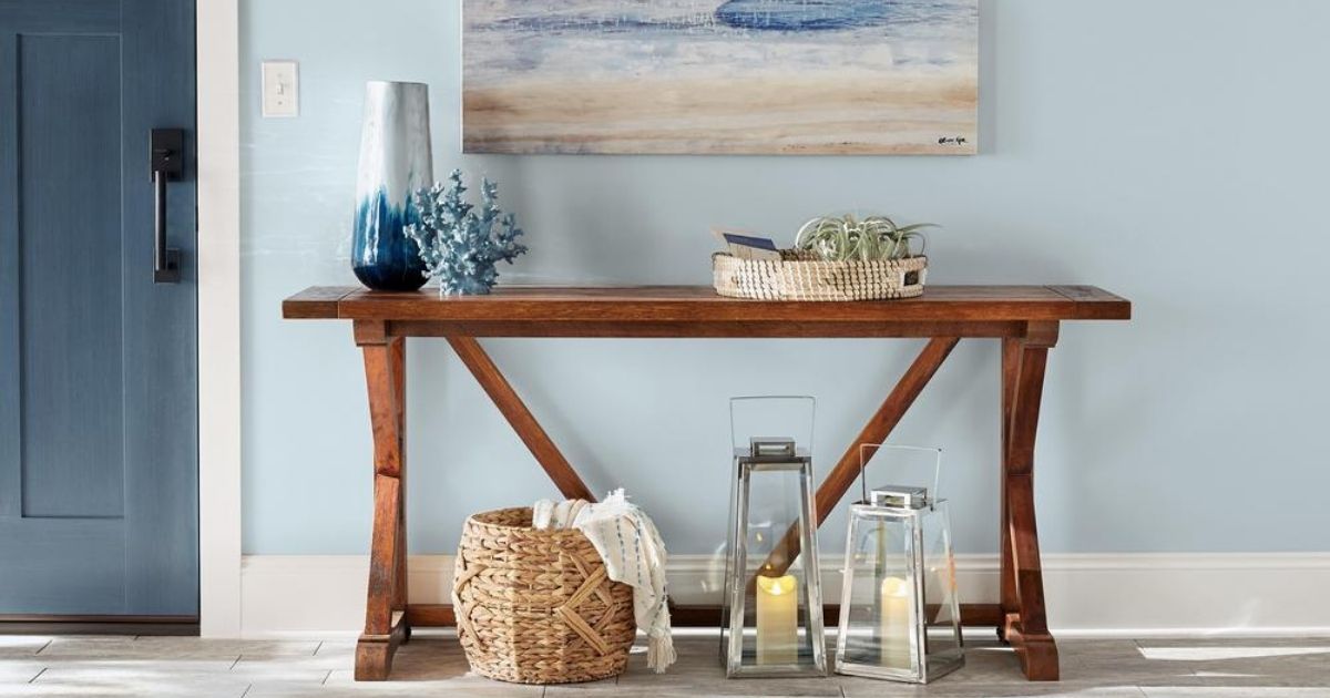 Over 230 Off Rustic Wooden Console Table On Homedepot Com Hip2save - Home Decorators Collection Console Table