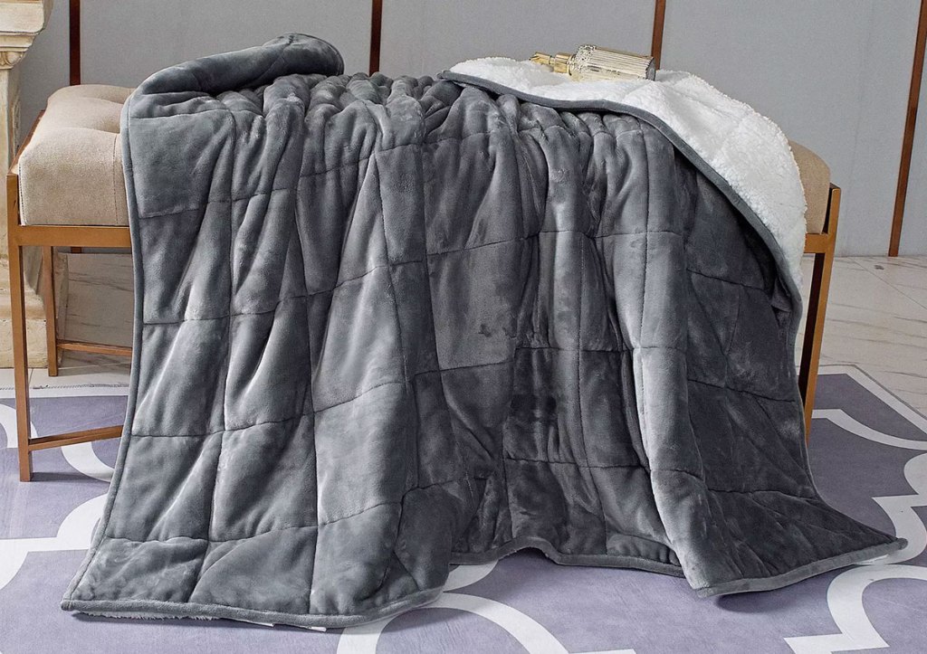 Hooded Weighted Sherpa Throw Blanket Just $29.98 on SamsClub.com