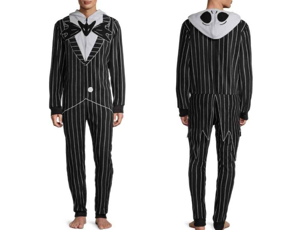 Men's The Nightmare Before Christmas Jack union suit front and back