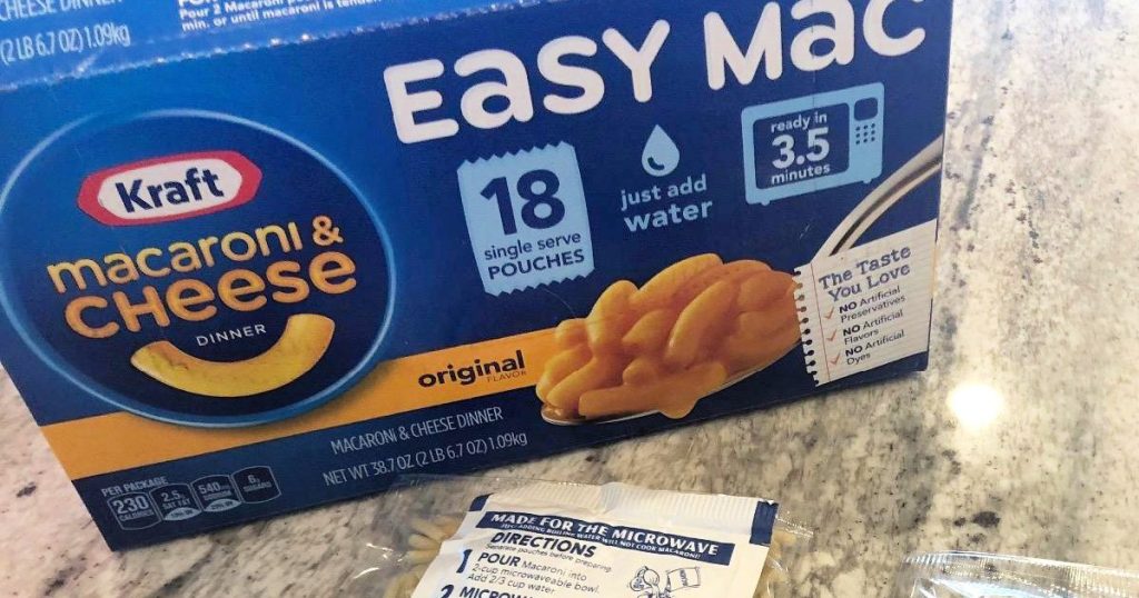 Kraft Easy Mac Microwavable Macaroni & Cheese 18-count box