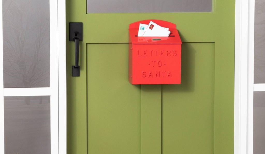 Letters to Santa Mailbox on front door