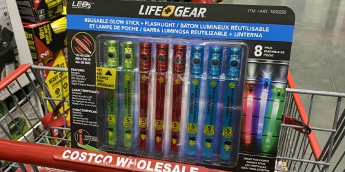 Life Gear Reusable Glow Stick + Flashlight 8-Pack Only $9.99 at Costco