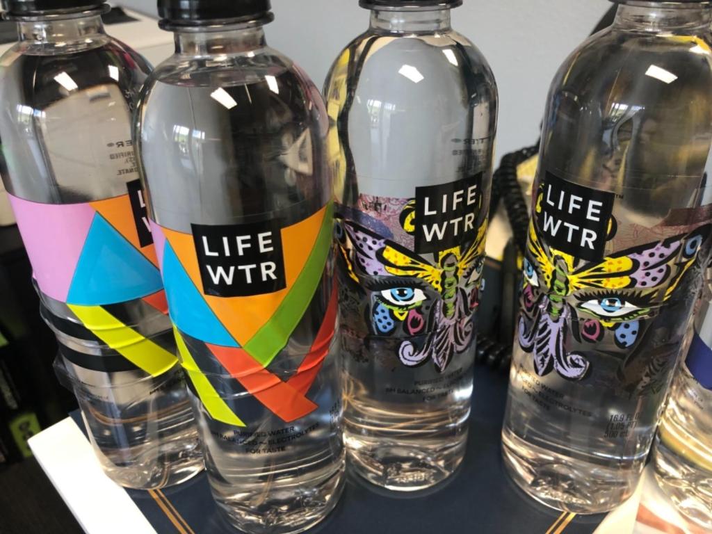 row of Lifewtr bottles