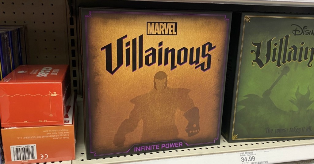New Marvel themed board game on an in-store shelf