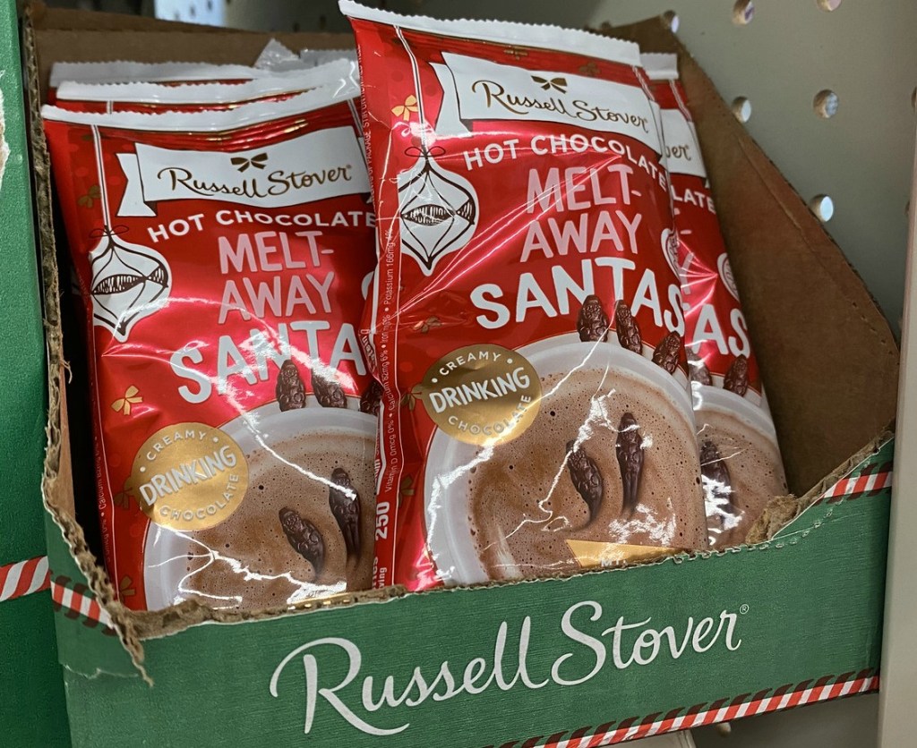 Melt Away Santas for Cocoa on Dollar Tree shelf