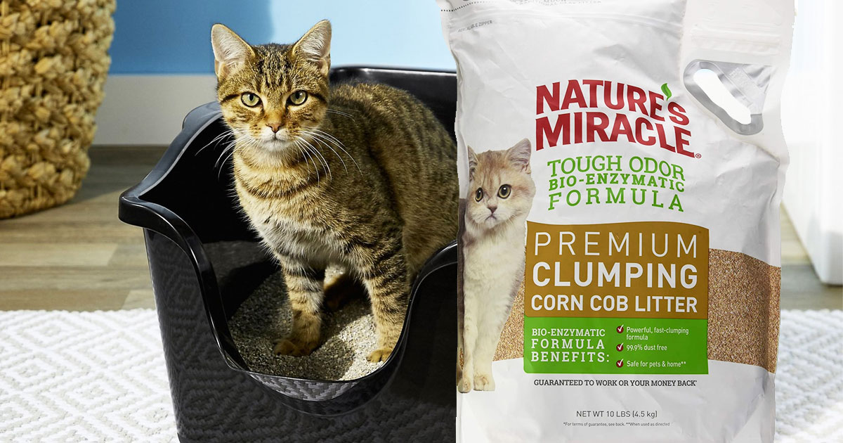 Nature's Miracle Clumping Corn Cat Litter 10lb Bag Just 8.50 Shipped
