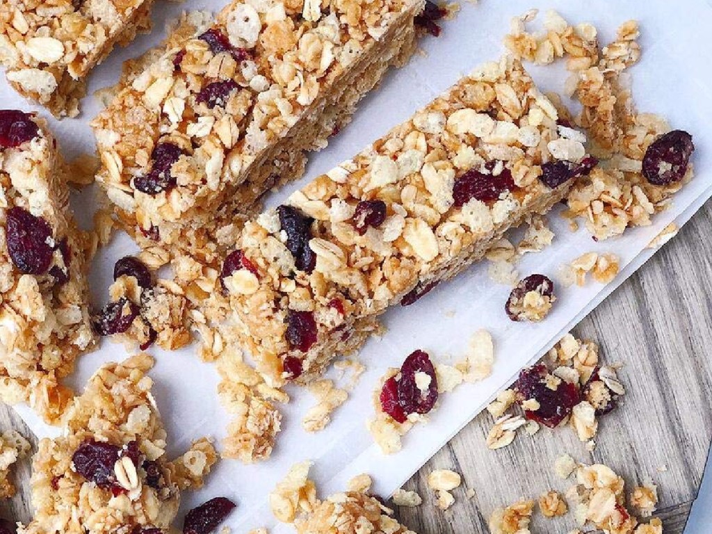 Ocen Spray Craisins in homemade granola bars