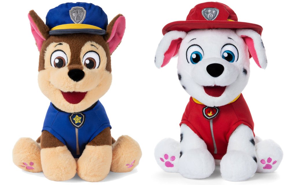 marshall and chase paw patrol plush toys