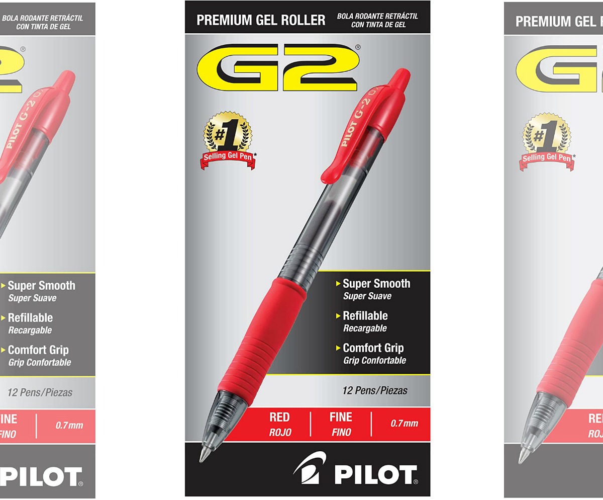 Package of red gel pens