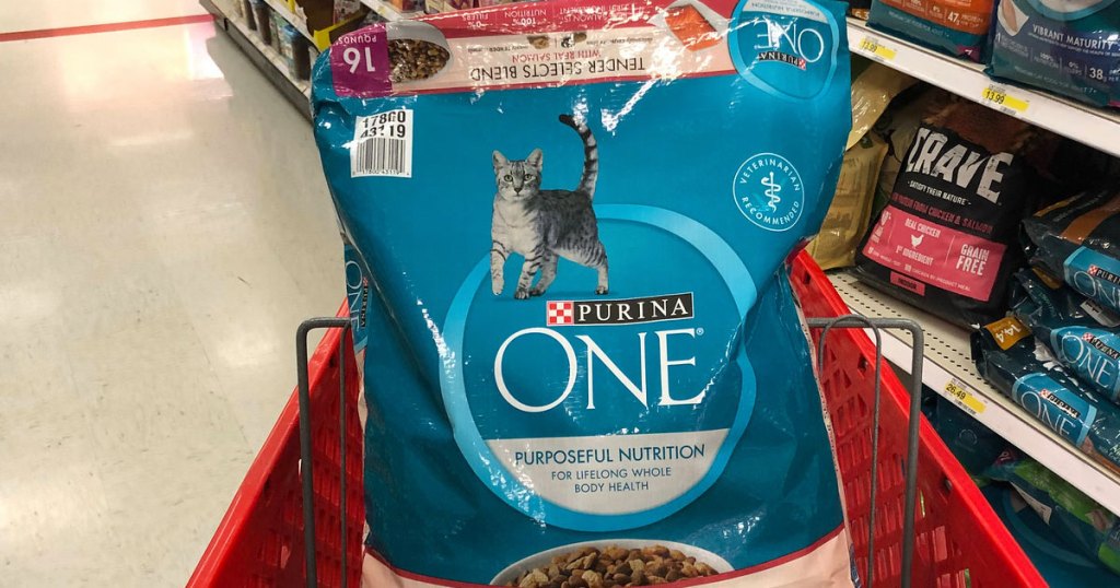 cat food in a bag