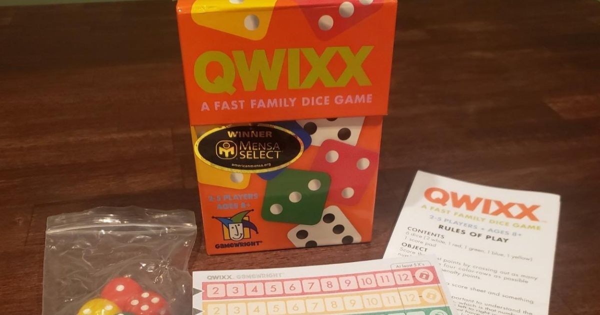 Qwixx Dice Game and scorecards