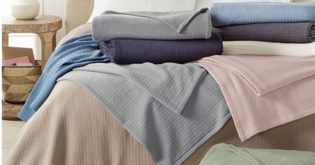 Ralph Lauren Blankets on a bed