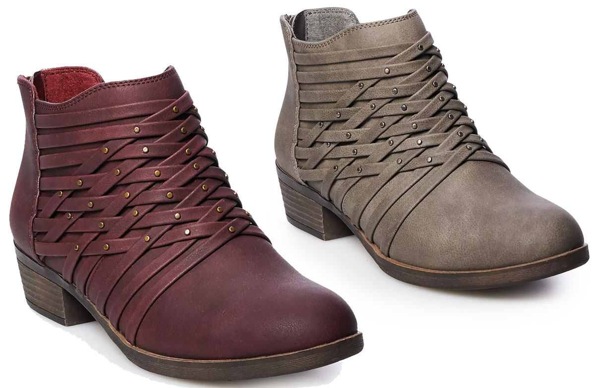kohls womens lace up boots