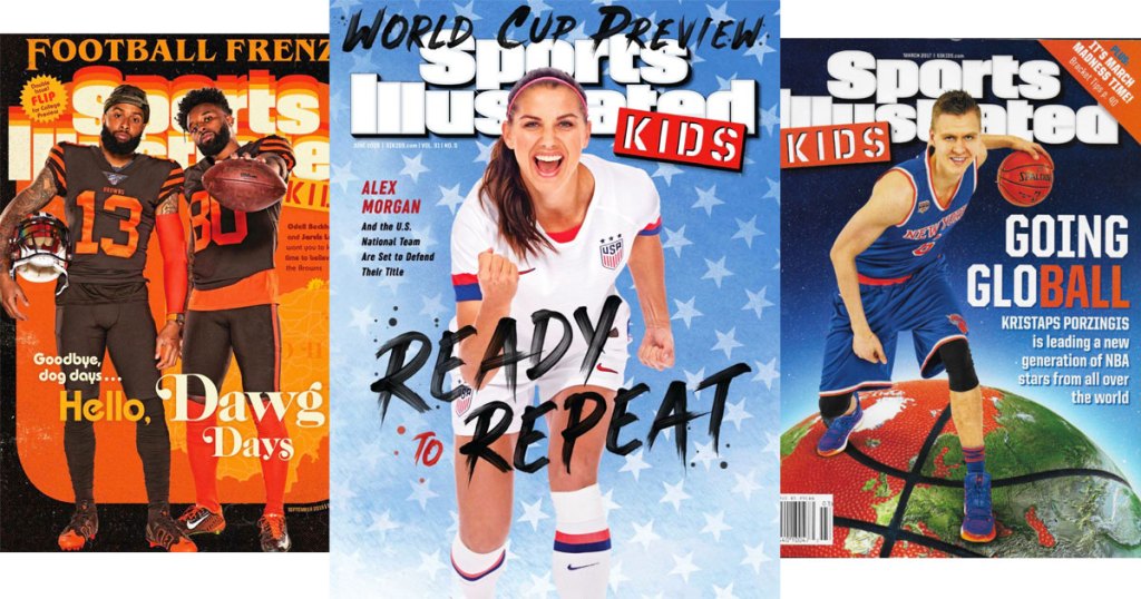 three covers of sports illustrated kids magazine