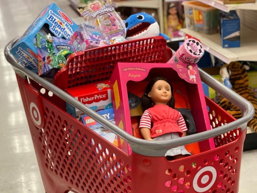 Target Shopping Cart full of toys