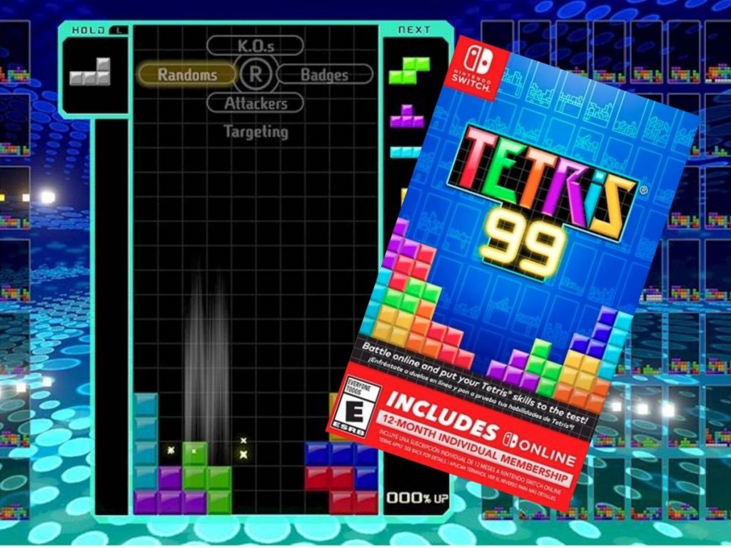 Tetris 99 game screen shot and case