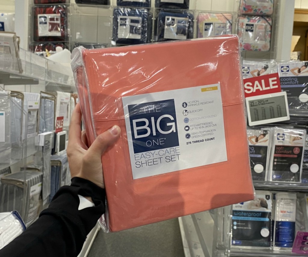 The Big One brand sheets in packaging