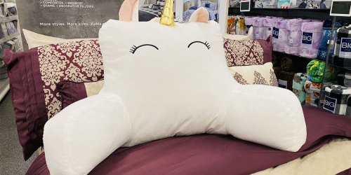The Big One Backrest Pillows Just $15 on Kohls.com (Regularly $30) | Unicorn, Sloth, Llama & More
