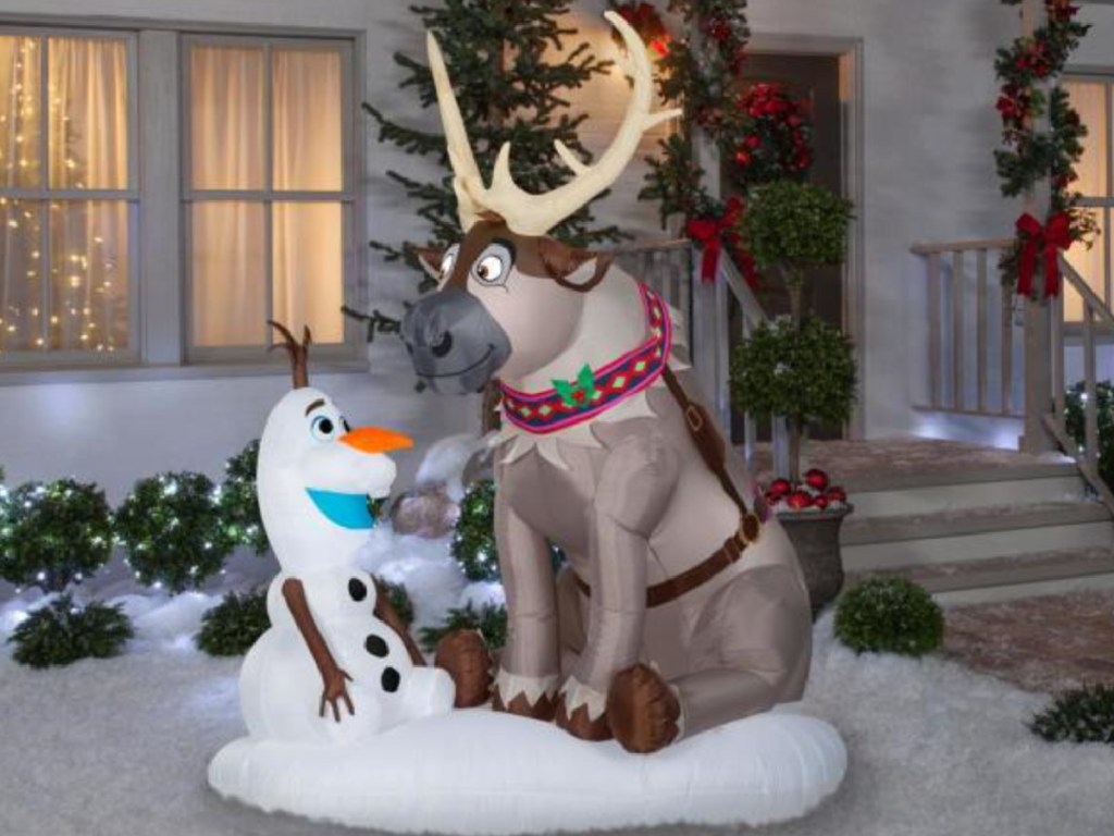 huge olaf and sven giant inflatable yard blow up 