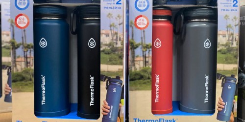 ThermoFlask 24oz Stainless Steel Water Bottle 2-Pack Only $17.99 at Costco (Starting September 28th)
