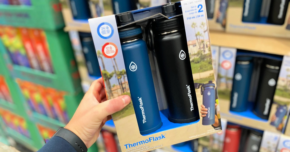 ThermoFlask 24oz Stainless Steel Water Bottle 2-Pack Only $15.99