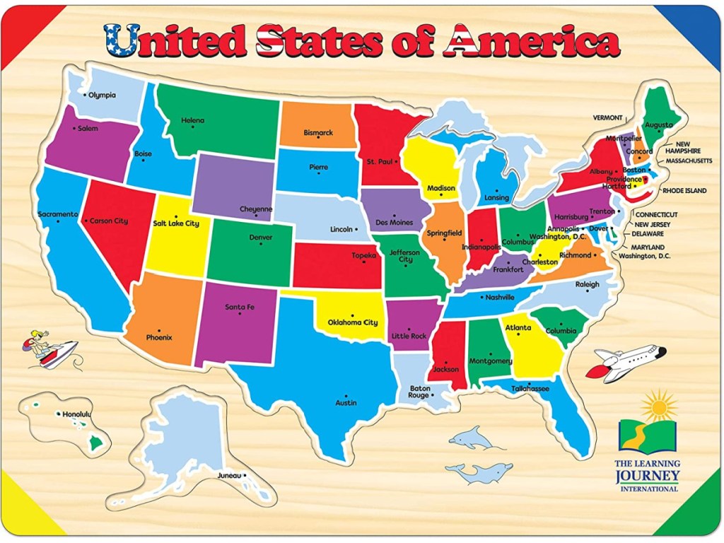 USA puzzle map