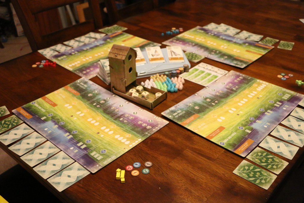 Wingspan board Game placed on a table