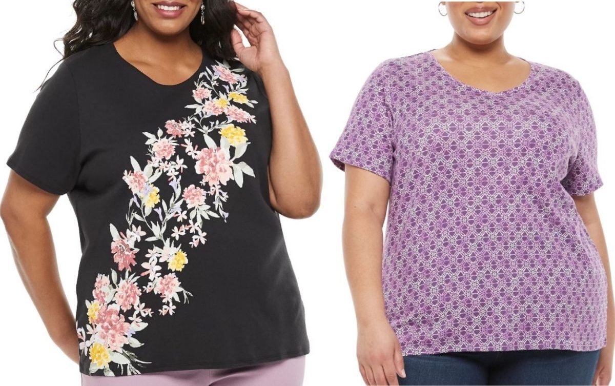 Womens Plus Size Croft and Barrow Tops