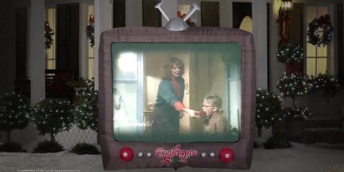 This 8-Foot Christmas Story Inflatable is Also an Outdoor Movie Projector