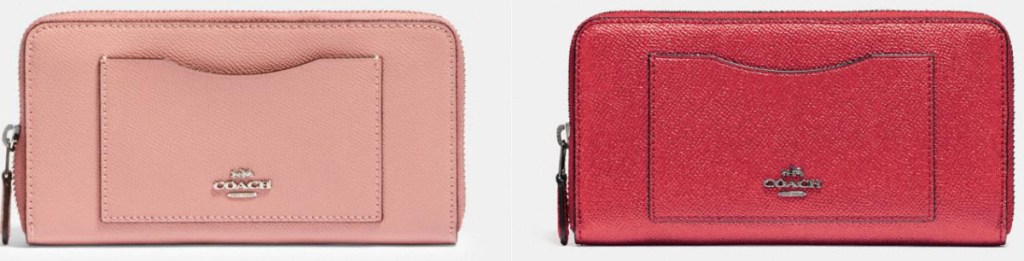 blush coach wallet and hot pink coach wallet