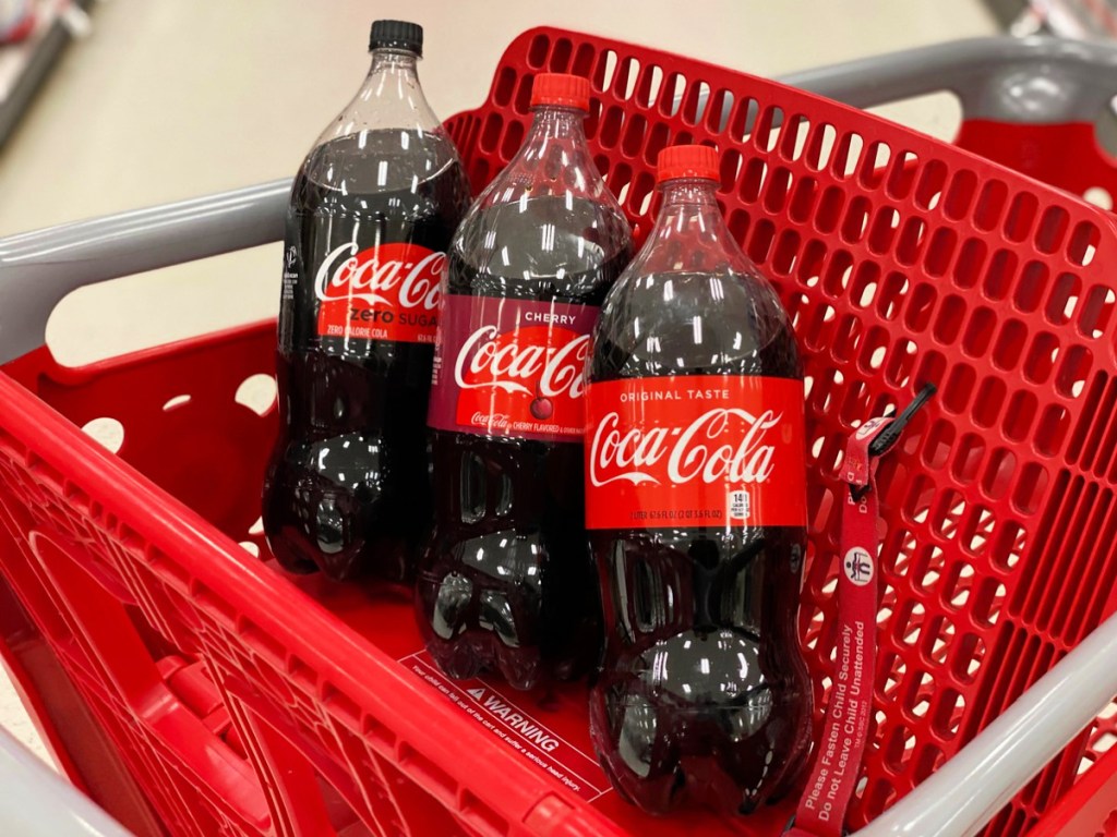 coke 2-liters in target cart