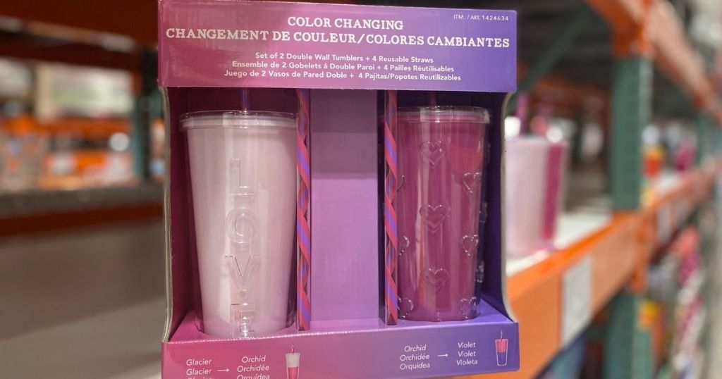 Color Changing tumblers on store shelf