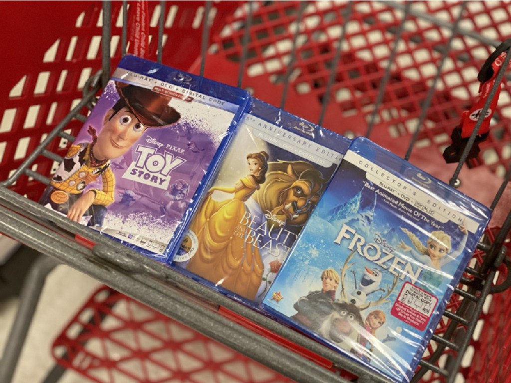 shopping cart with 3 DVDS in it
