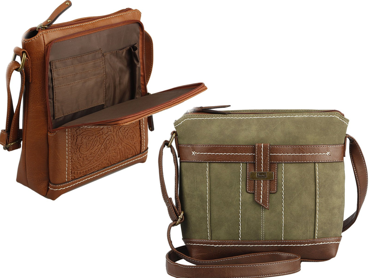 BOC Born Concept Purse Crossbody Zip & Magnetic Snap Brown Medium Handbag |  eBay