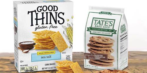 2 Tate’s Bake Shop Cookies Packs & 2 Good Thins Crackers Boxes Just $9.60 Shipped on Amazon | Gluten-Free Snacks