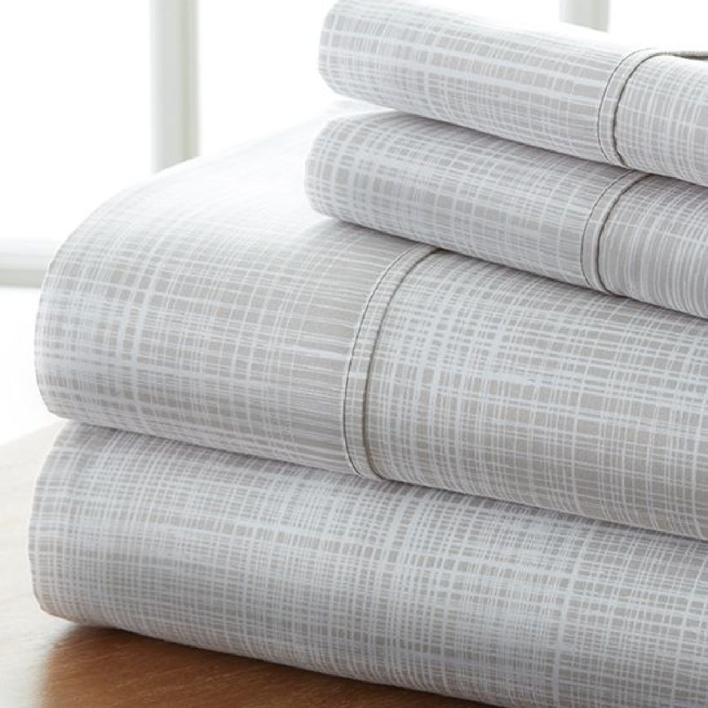 gray thatch sheet sets stacked