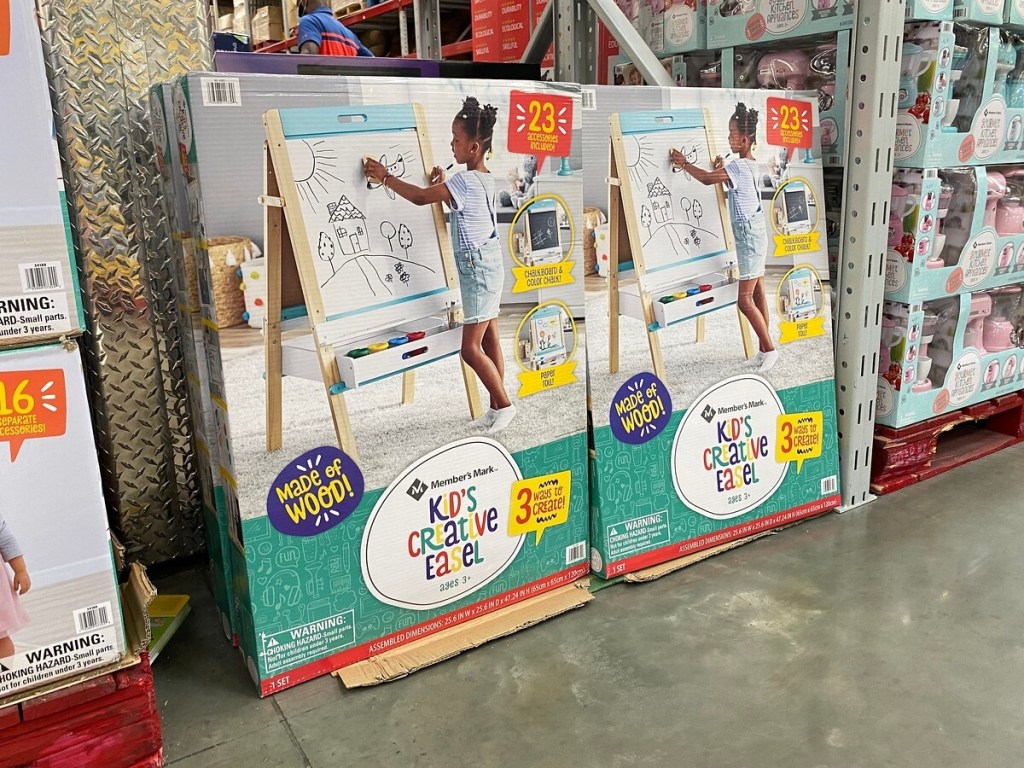 2 boxed easels at Sam's Club