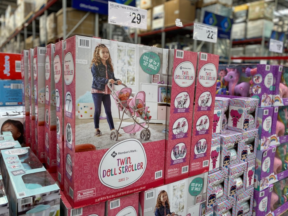 double doll stroller sams