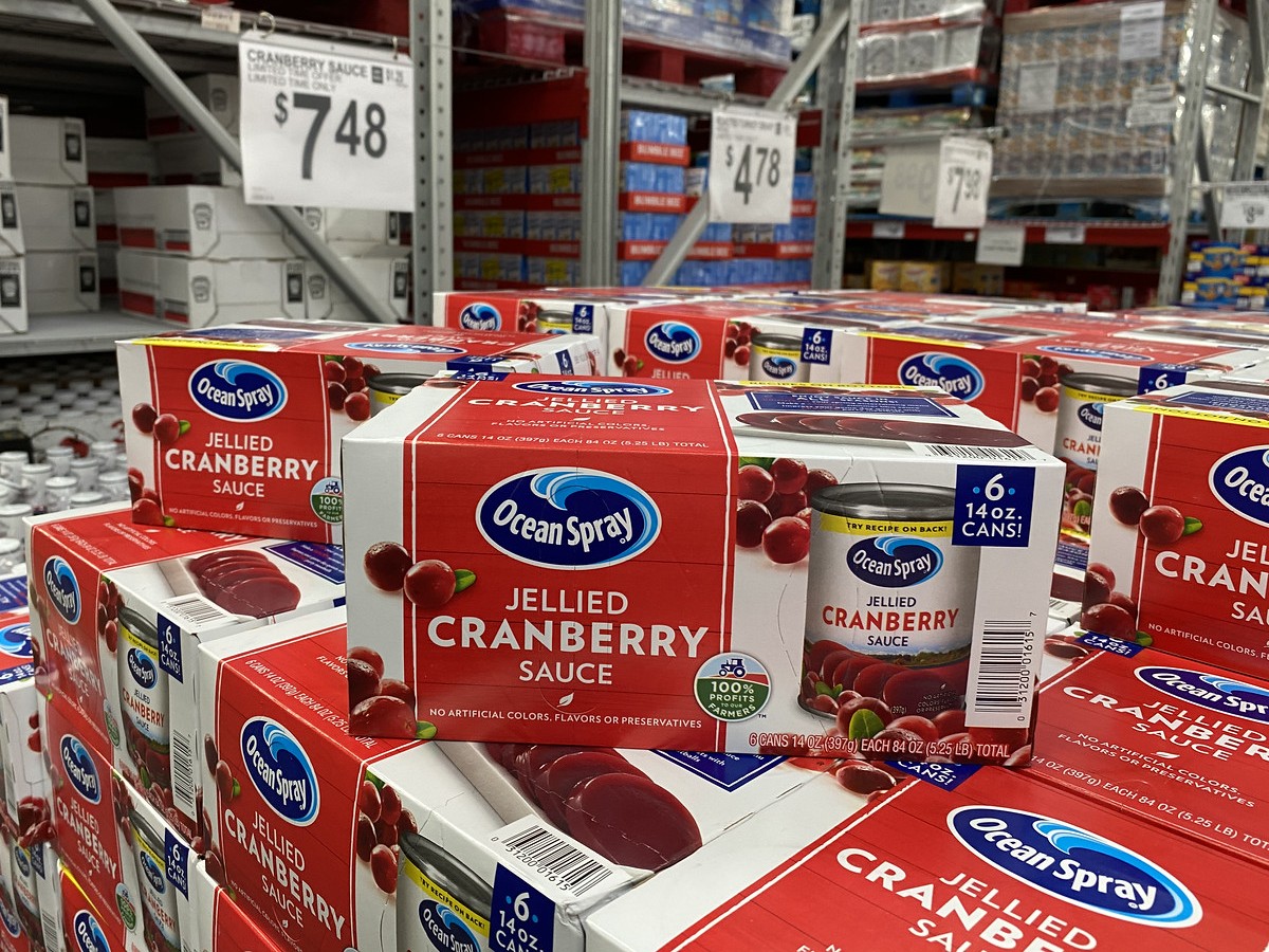 6-pack of cranberry sauce at Sam's Club