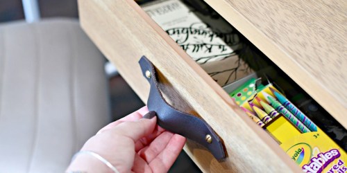 Upgrade a Boring Drawer with Stylish Leather Handles!