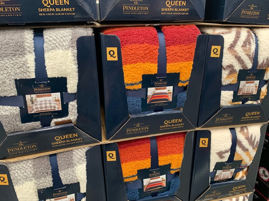 Pendleton Sherpa Queen Size Blankets Only 24.99 at Costco