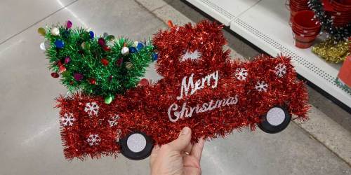 Christmas Form Tinsel Decorations Just $1 at Dollar Tree | Great for Crafting