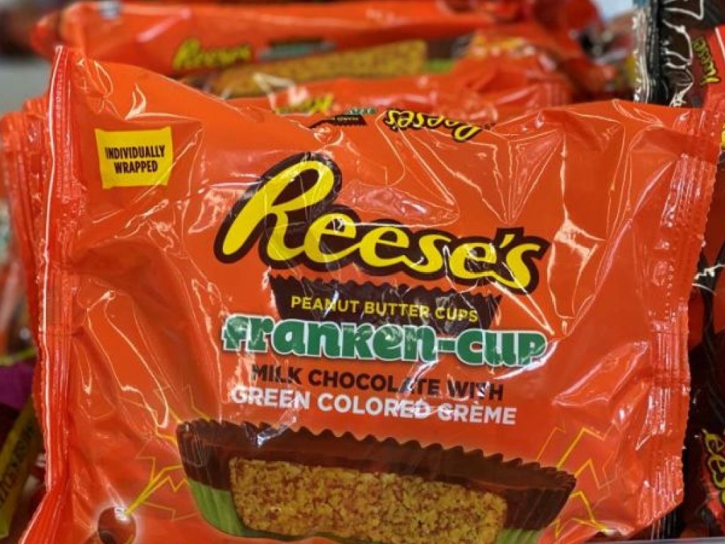 bag of Reese's candy on store shelf