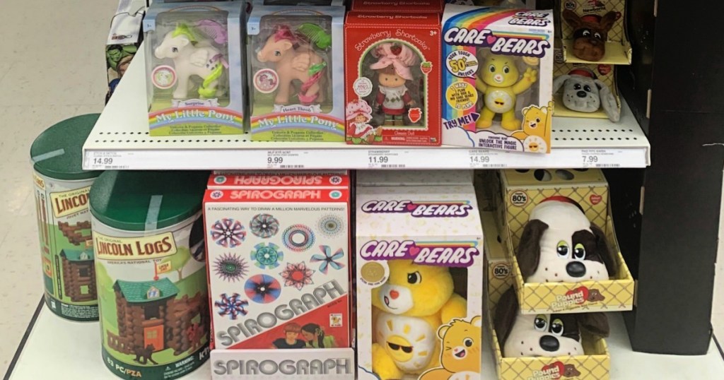 retro toys on shelf at target