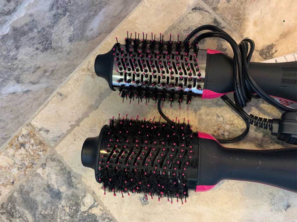 side by side of revlon hair dryers last years model and the new one