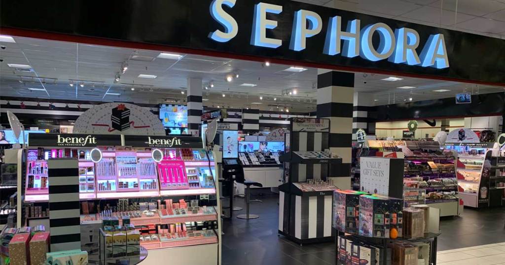 sephora store front inside a mall