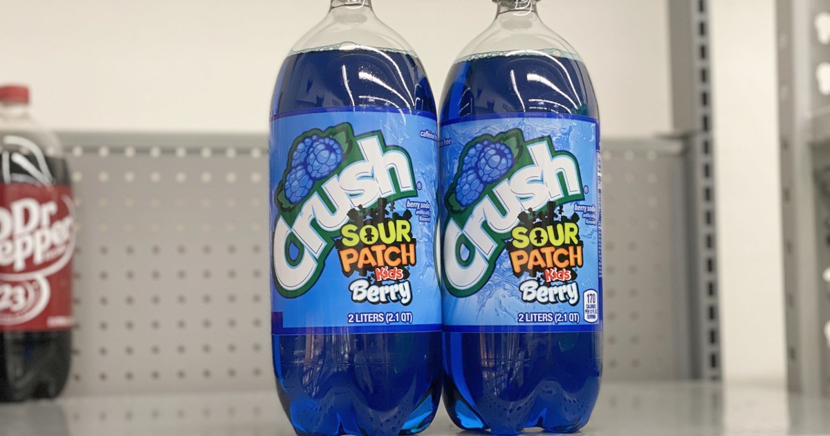 Blue Crush soda in 2-liter bottles